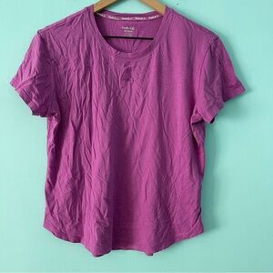Reebok Identity Wicking Athletic Short Sleeve T-Shirt Purple Orchid Fitness M